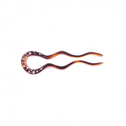 Hairpin Injected pin PM center of strass wavy
