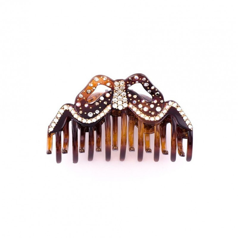 Hairclip Injected pliers GM rail strass knotted...