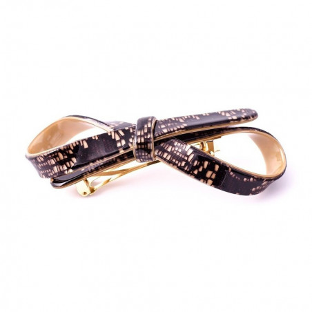 Barrette matic 7cm Rubans GM simple ruban ajouré