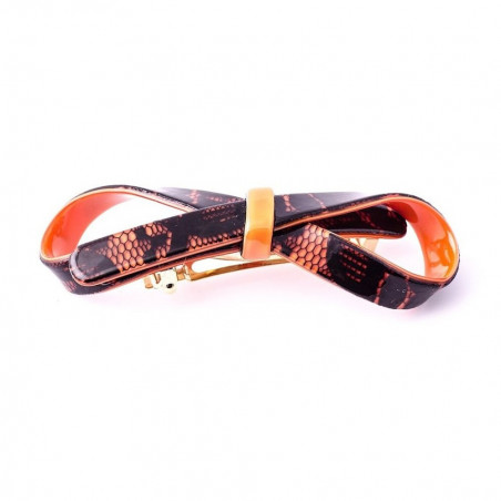 Barrette matic 7cm Rubans GM simple ruban ajouré