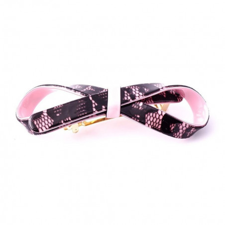 Barrette matic 7cm Rubans GM simple ruban ajouré