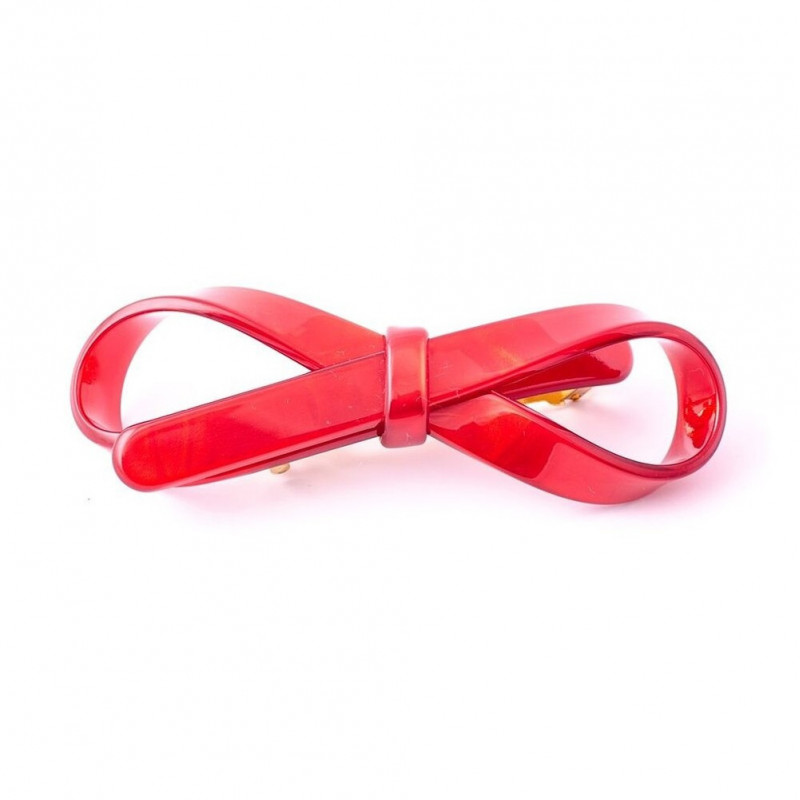 Barrette matic 7cm Rubans GM simple ruban ajouré