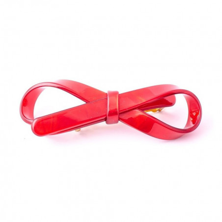 Barrette matic 7cm Rubans GM simple ruban ajouré