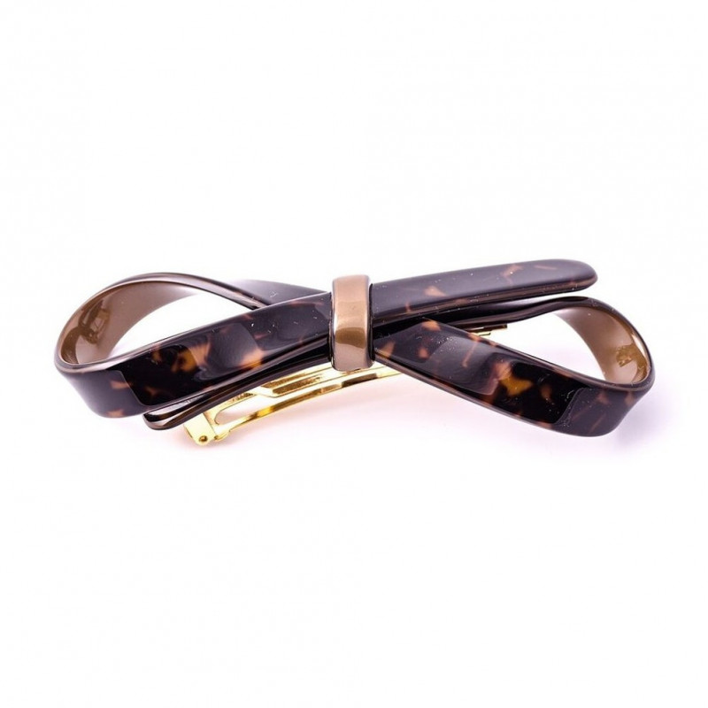 Barrette matic 7cm Rubans GM simple ruban ajouré