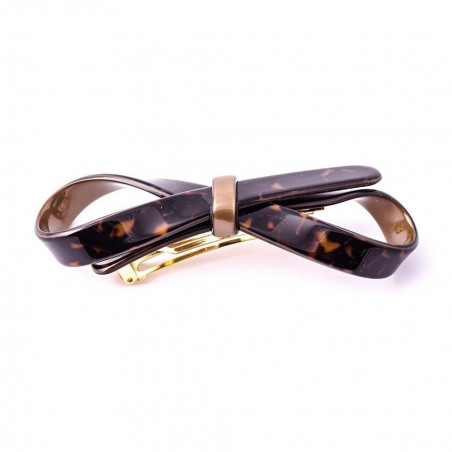 Barrette matic 7cm Rubans GM simple ruban ajouré