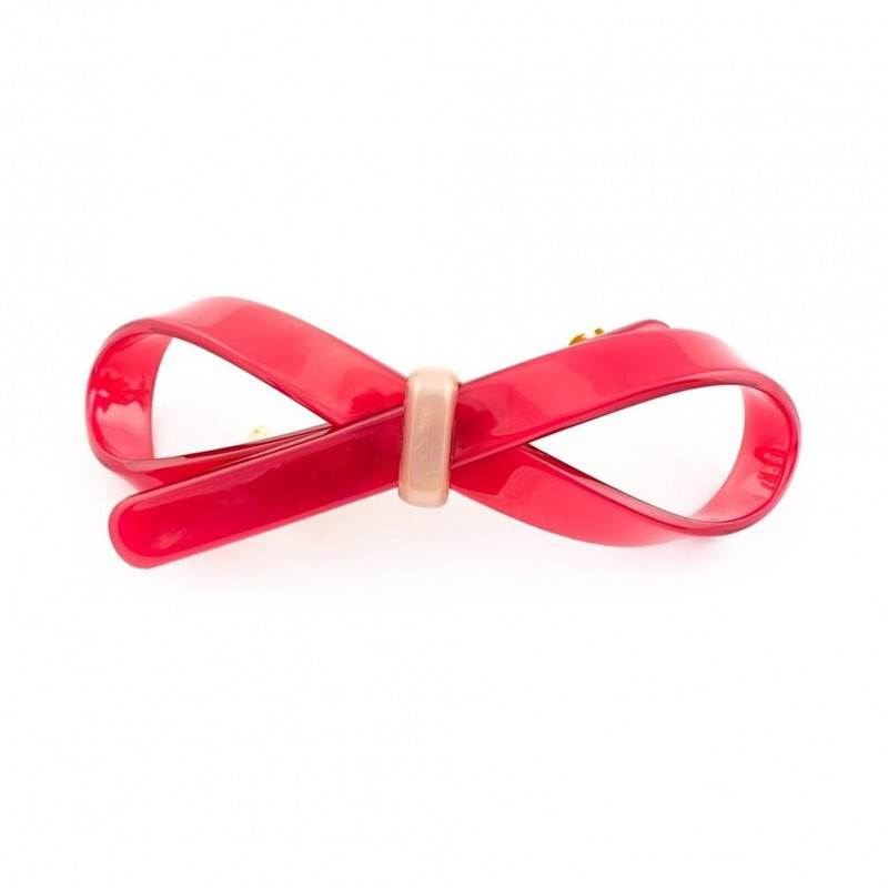 Barrette matic 7cm Rubans GM simple ruban ajouré