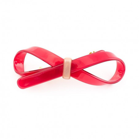 Barrette matic 7cm Rubans GM simple ruban ajouré