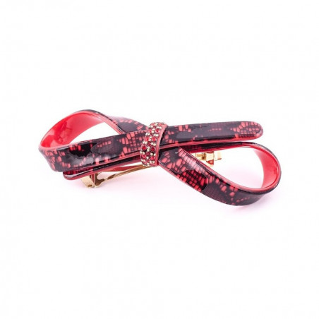 Ponytail 7cm Ribbons GM center of strass openwork ribbon