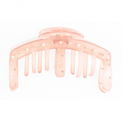 Hairclip Injected pliers TGM light flap with openwork oval