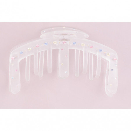 Hairclip Injected pliers TGM light flap with openwork oval