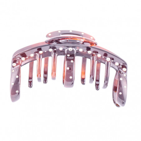 Hairclip Injected pliers TGM light flap with openwork oval