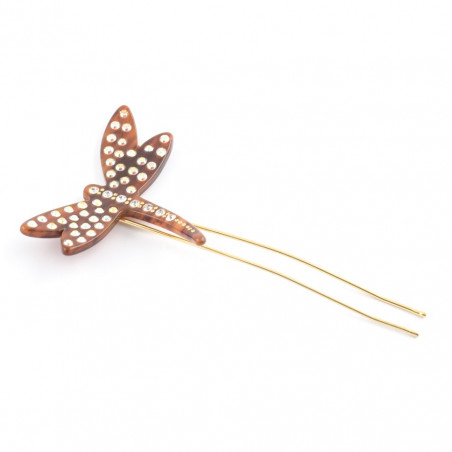 Metal hairpin Dragonflies MM light a dragonfly