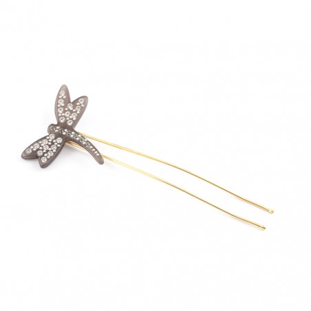 Metal hairpin Dragonflies PM light a dragonfly