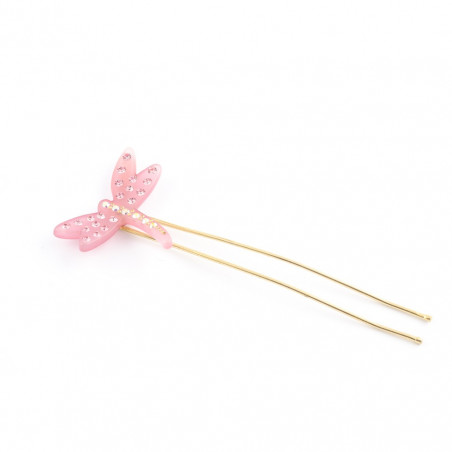 Metal hairpin Dragonflies PM light a dragonfly