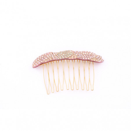 Peigne métal Rock'n Roll Campanules MM full décoration feuillage