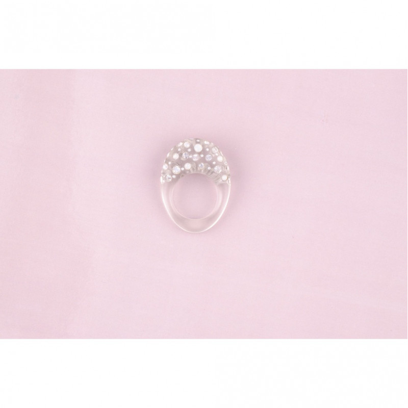 Bague injectée Bagues PM pluie de strass