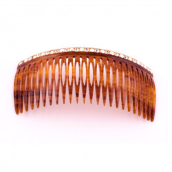 Handmade comb Classical TGM rail strass 24 openwork teeth 2