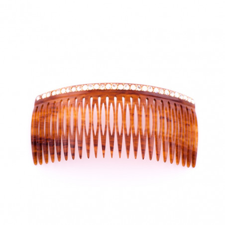 Handmade comb Classical TGM rail strass 24 openwork teeth