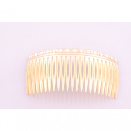 Handmade comb Classical TGM rail strass 24 openwork teeth