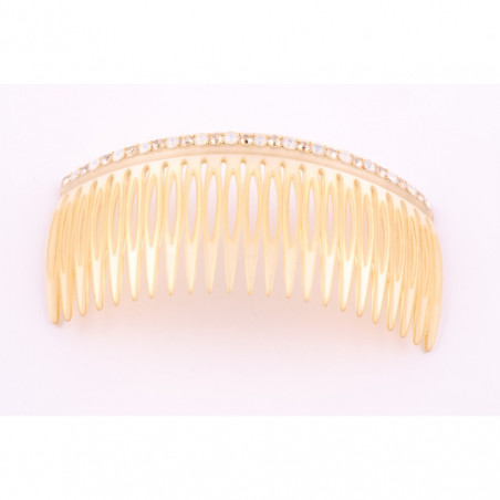 Handmade comb Classical TGM rail strass 24 openwork teeth