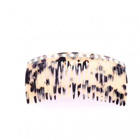 Handmade comb Classical TGM rail strass 24 openwork teeth