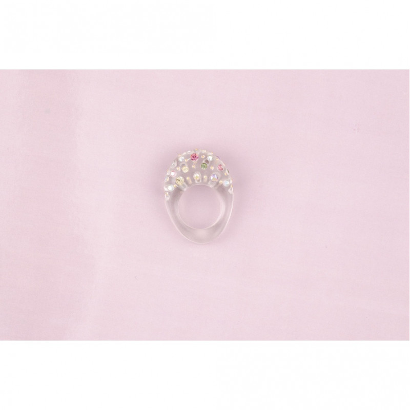 Bague injectée Bagues PM pluie de strass