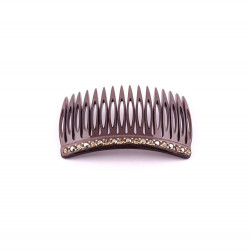 Handmade comb Classical GM rail strass 16 openwork teeth 2