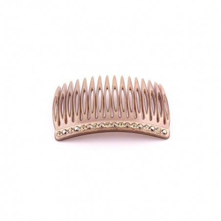 Handmade comb Classical GM rail strass 16 openwork teeth