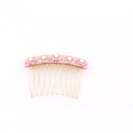 Peigne métal Rock'n Roll Feuillage coeur MM full feuillage