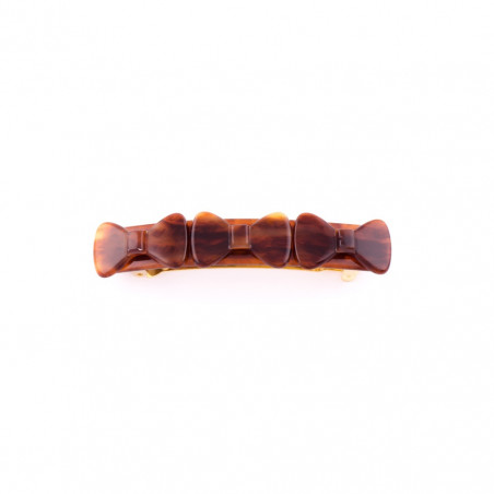 Barrette matic 8cm Petits Nœuds MM simple trois petits nœuds