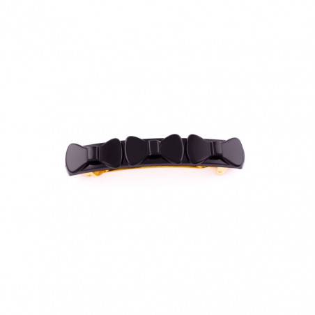 Barrette matic 8cm Petits Nœuds MM simple trois petits nœuds