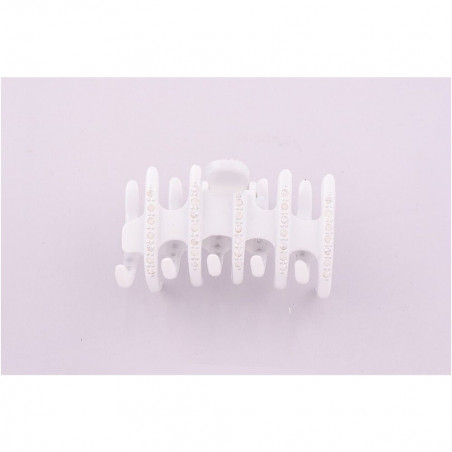 Hairclip Injected pliers MM rail strass shoulder flap, 8 teeth