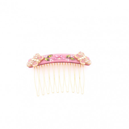 Peigne métal Rock'n Roll Petits Papillons MM full guirlande & papillon